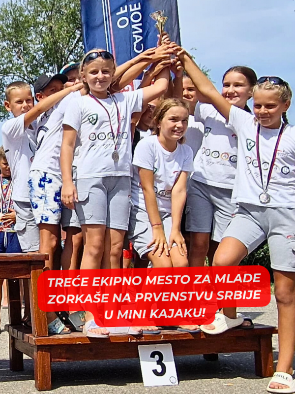 Ekipno treće mesto i podijum za mini kajakše na Prvenstvu Srbije!